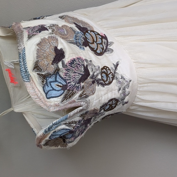 Free People Festival Bodice Tulle Sequin Embellished Mini Dress 2 - Picture 4 of 15